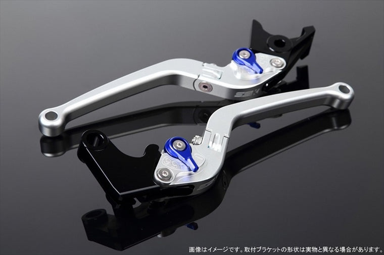 【エスエスケイ スピードラ】アジャストレバー スタンダード可倒式 Mシルバー/Mブルー 125/200/250/390DUKE LVAM075SR-BE