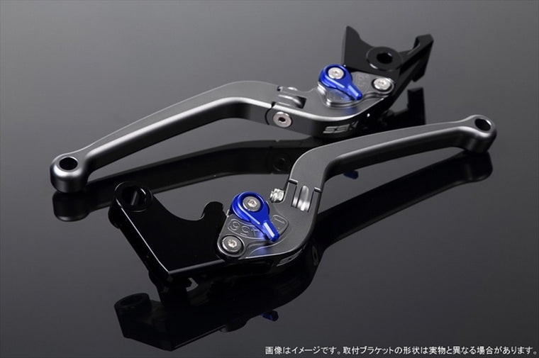 【エスエスケイ スピードラ】アジャストレバー スタンダード可倒式 Mチタン/Mブルー 125/200/250/390DUKE LVAM075TM-BE