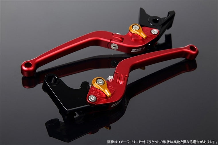 【エスエスケイ スピードラ】アジャストレバー スタンダード可倒式 Mレッド/Mゴールド 125/200/250/390DUKE LVAM075RD-GD