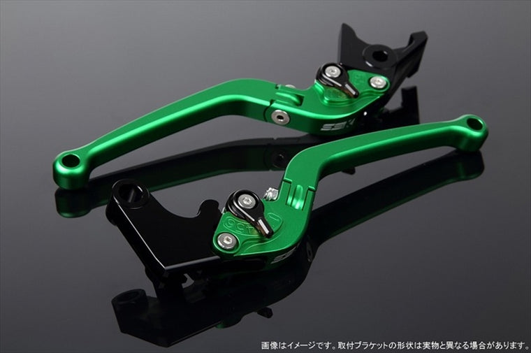 【エスエスケイ スピードラ】アジャストレバー スタンダード可倒式 Mグリーン/Mブラック 125/200/250/390DUKE LVAM075GN-BK