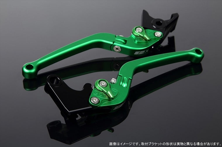 【エスエスケイ スピードラ】アジャストレバー スタンダード可倒式 Mグリーン/Mグリーン 125/200/250/390DUKE LVAM075GN-GN