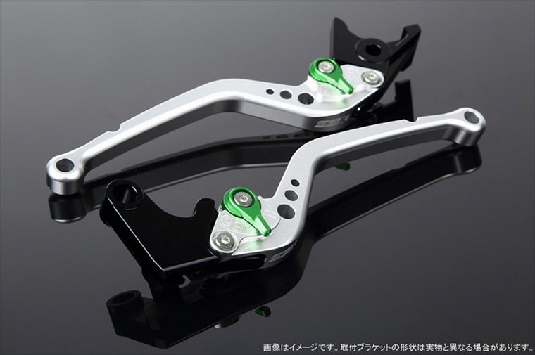 【エスエスケイ スピードラ】アジャストレバー スタンダード ロング  Mシルバー/Mグリーン CB400SF Revo/CB400SB NC42 ABS車 2013まで LVBM013SR-GN