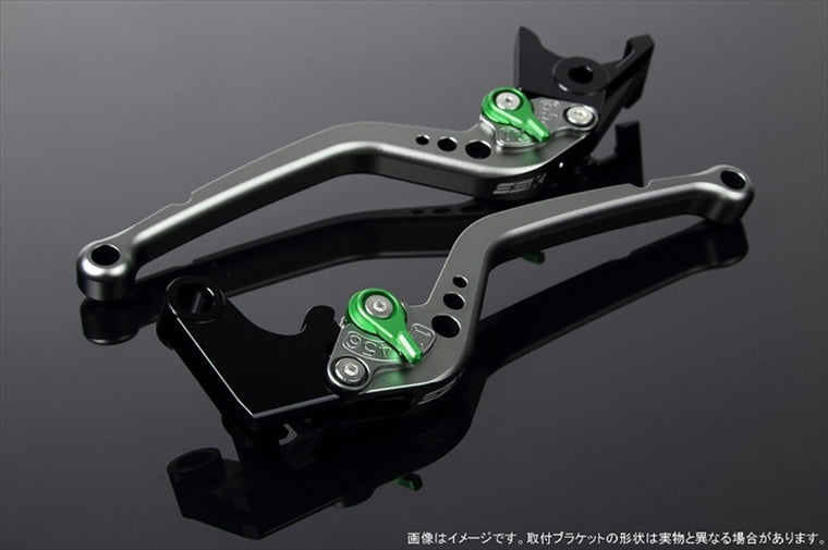 【エスエスケイ スピードラ】アジャストレバー スタンダード ロング  Mチタン/Mグリーン CB400SF Revo/CB400SB NC42 ABS車 2013まで LVBM013TM-GN