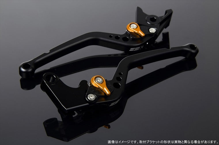 【エスエスケイ スピードラ】アジャストレバー スタンダード ロング Mブラック/Mゴールド バリオス/2 ZEPHYR400 ZEPχ LVBM020BK-GD