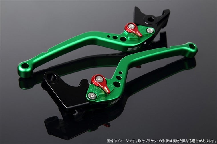 【エスエスケイ スピードラ】アジャストレバー スタンダード ロング Mグリーン/Mレッド バリオス/2 ZEPHYR400 ZEPχ LVBM020GN-RD
