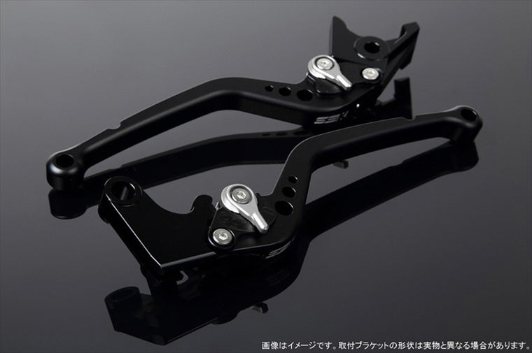エスエスケイ スピードラ｜アジャストレバー スタンダード ロング Mブラック/Mシルバー NINJA H2/H2R 1299 Panigale/S/R 15-18｜LVBM029BK-SR