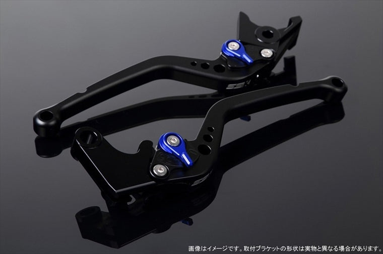 エスエスケイ スピードラ｜アジャストレバー スタンダード ロング Mブラック/Mブルー NINJA H2/H2R 1299 Panigale/S/R 15-18｜LVBM029BK-BE