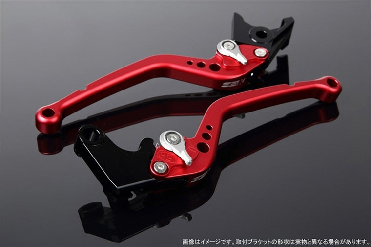エスエスケイ スピードラ｜アジャストレバー スタンダード ロング Mレッド/Mシルバー NINJA H2/H2R 1299 Panigale/S/R 15-18｜LVBM029RD-SR