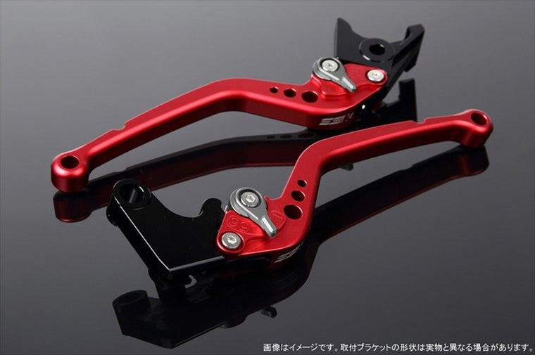 エスエスケイ スピードラ｜アジャストレバー スタンダード ロング Mレッド/Mチタン NINJA H2/H2R 1299 Panigale/S/R 15-18｜LVBM029RD-TM