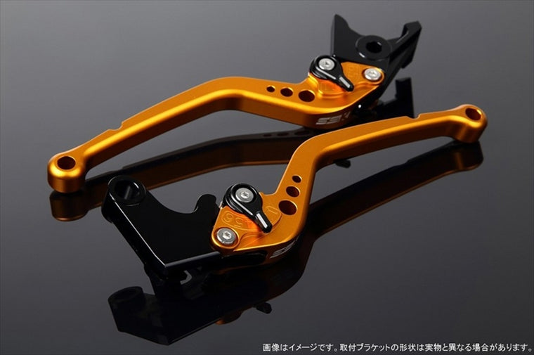 エスエスケイ スピードラ｜アジャストレバー スタンダード ロング Mゴールド/Mブラック GSX250R Vストローム250｜LVBM048GD-BK