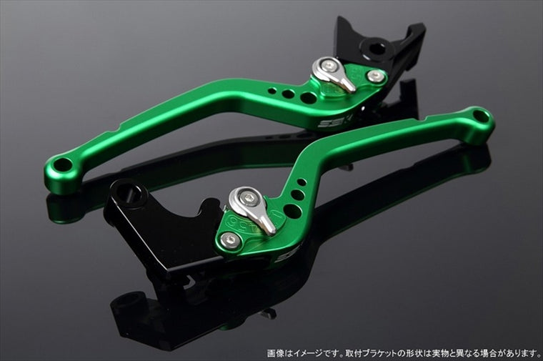 エスエスケイ スピードラ｜アジャストレバー スタンダード ロング Mグリーン/Mシルバー GSX250R Vストローム250｜LVBM048GN-SR