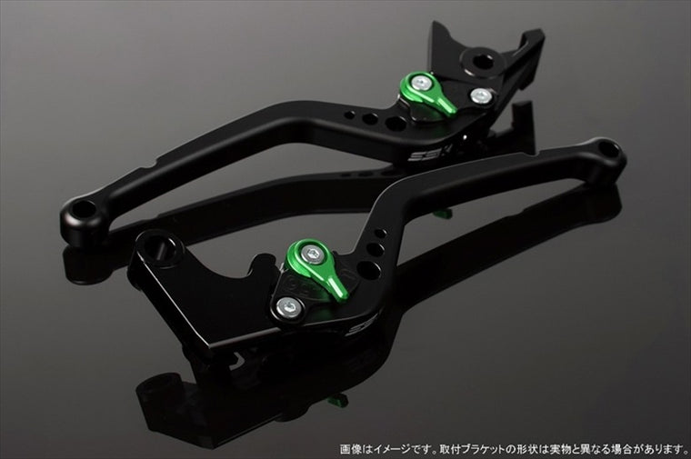 エスエスケイ スピードラ｜アジャストレバー スタンダード ロング Mブラック/Mグリーン GSX-R600/-R750 04-05｜LVBM050BK-GN