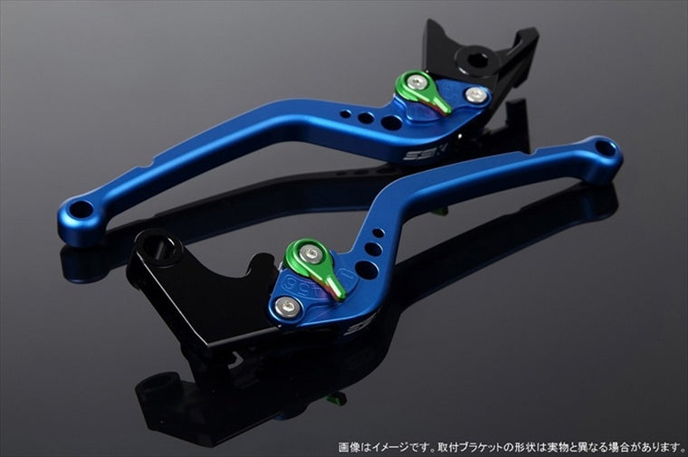 エスエスケイ スピードラ｜アジャストレバー スタンダード ロング Mブルー/Mグリーン GSX-R600/-R750 04-05｜LVBM050BE-GN