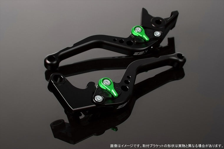 【エスエスケイ スピードラ】アジャストレバー スタンダード ショート  Mブラック/Mグリーン NINJA1000 17-18/Z900RS LVCM028BK-GN