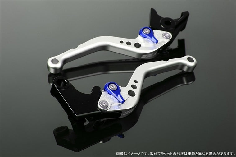 【エスエスケイ スピードラ】アジャストレバー スタンダード ショート  Mシルバー/Mブルー NINJA1000 17-18/Z900RS LVCM028SR-BE