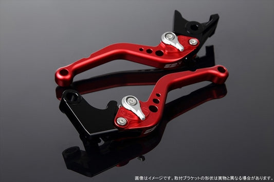 【エスエスケイ スピードラ】アジャストレバー スタンダード ショート  Mレッド/Mシルバー NINJA1000 17-18/Z900RS LVCM028RD-SR