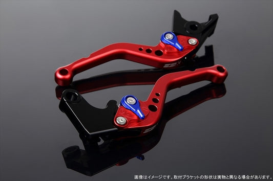 【エスエスケイ スピードラ】アジャストレバー スタンダード ショート  Mレッド/Mブルー NINJA1000 17-18/Z900RS LVCM028RD-BE
