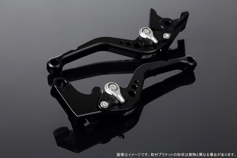 SPEEDRA(エスエスケイ スピードラ)｜アジャストレバー スタンダード ショート Mブラック/Mシルバー YZF-R6 17-｜LVCM045BK-SR