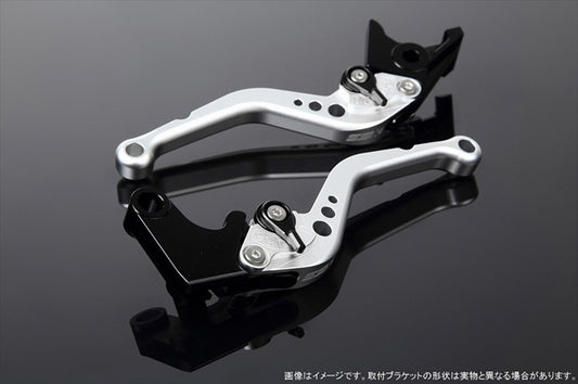 SPEEDRA(エスエスケイ スピードラ)｜アジャストレバー スタンダード ショート Mシルバー/Mブラック YZF-R6 17-｜LVCM045SR-BK