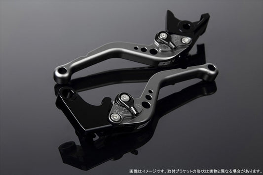 SPEEDRA(エスエスケイ スピードラ)｜アジャストレバー スタンダード ショート Mチタン/Mブラック YZF-R6 17-｜LVCM045TM-BK