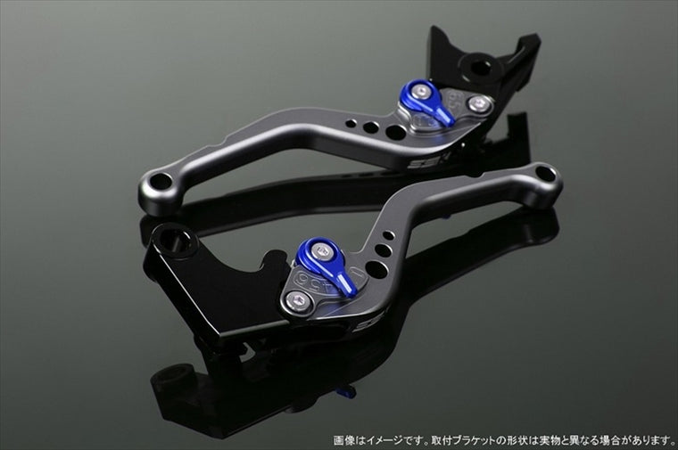 SPEEDRA(エスエスケイ スピードラ)｜アジャストレバー スタンダード ショート Mチタン/Mブルー YZF-R6 17-｜LVCM045TM-BE