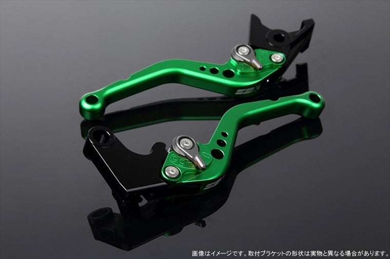 SPEEDRA(エスエスケイ スピードラ)｜アジャストレバー スタンダード ショート Mグリーン/Mチタン YZF-R6 17-｜LVCM045GN-TM