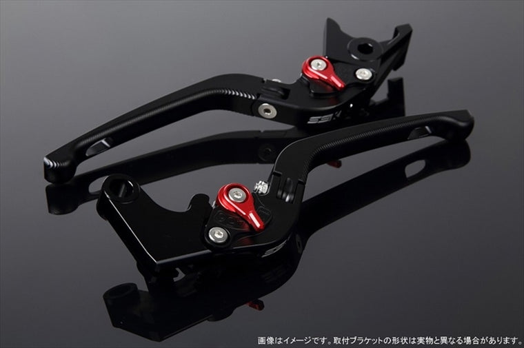 【エスエスケイ スピードラ】アジャストレバー 3D可倒式 Mブラック/Mレッド CB400SF NC31 LVDM002BK-RD