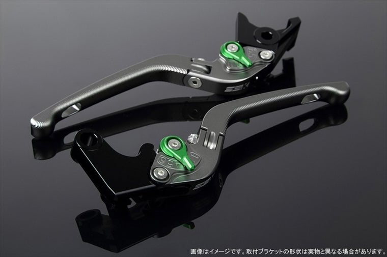 【エスエスケイ スピードラ】アジャストレバー 3D可倒式 Mチタン/Mグリーン CB400SF NC31 LVDM002TM-GN