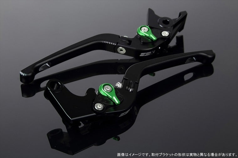 エスエスケイ スピードラ｜アジャストレバー 3D可倒式 Mブラック/Mグリーン CBR1000RR 17-｜LVDM016BK-GN