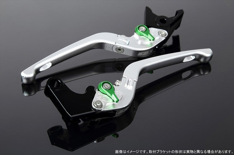 エスエスケイ スピードラ｜アジャストレバー 3D可倒式 Mシルバー/Mグリーン CBR1000RR 17-｜LVDM016SR-GN