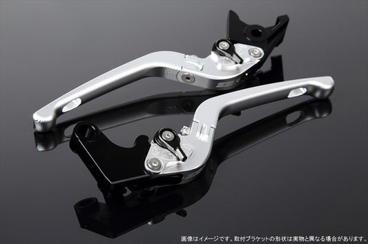SPEEDRA(エスエスケイ スピードラ)｜アジャストレバー 3D可倒式 Mシルバー/Mブラック MT-09TRACER 15-18｜LVDM039SR-BK
