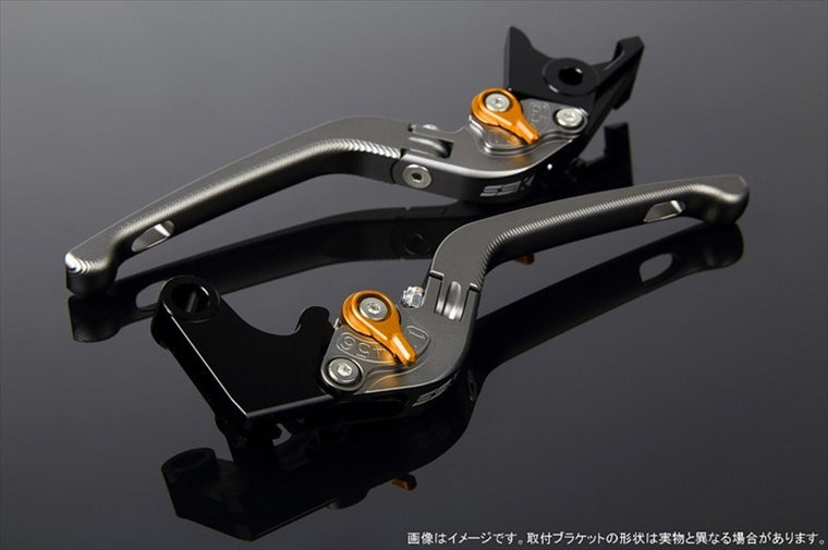 SPEEDRA(エスエスケイ スピードラ)｜アジャストレバー 3D可倒式 Mチタン/Mゴールド MT-09TRACER 15-18｜LVDM039TM-GD