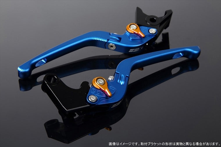 SPEEDRA(エスエスケイ スピードラ)｜アジャストレバー 3D可倒式 Mブルー/Mゴールド MT-09TRACER 15-18｜LVDM039BE-GD