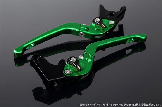 SPEEDRA(エスエスケイ スピードラ)｜アジャストレバー 3D可倒式 Mグリーン/Mブラック MT-09TRACER 15-18｜LVDM039GN-BK