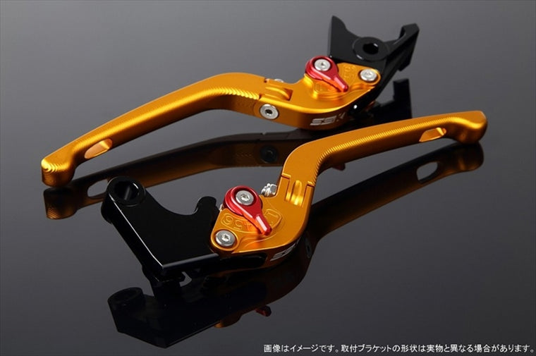 【エスエスケイ スピードラ】アジャストレバー 3D可倒式 Mゴールド/Mレッド モンスター900 00-05 996/S/R/99-03 LVDM058GD-RD