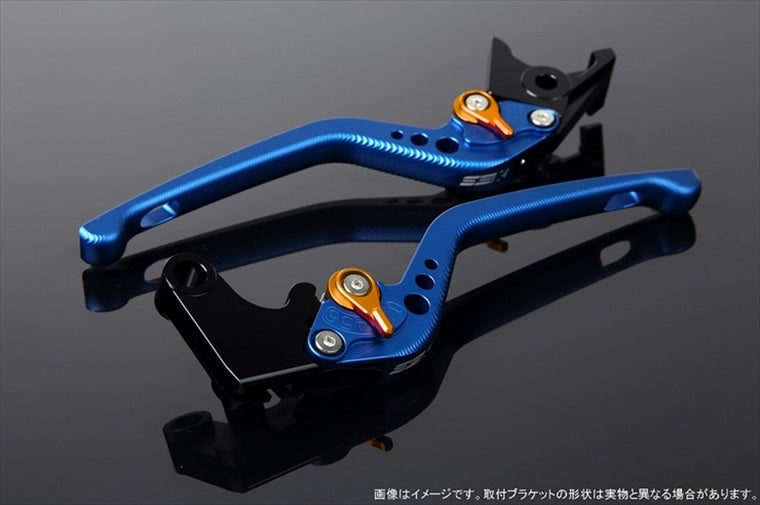 【エスエスケイ スピードラ】アジャストレバー 3D ロング        Mブルー/Mゴールド NS-1 Monkey125 GROM 13-16 CBR250R MC41 LVEM003BE-GD