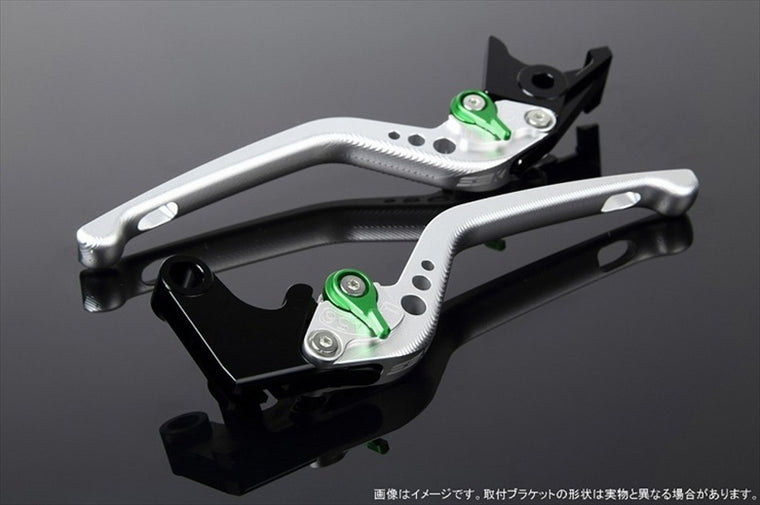 エスエスケイ スピードラ｜アジャストレバー 3D ロング Mシルバー/Mグリーン CB650F RC83/NC750S RC88｜LVEM009SR-GN
