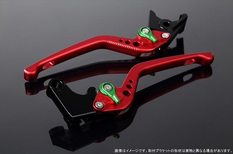 エスエスケイ スピードラ｜アジャストレバー 3D ロング Mレッド/Mグリーン CB650F RC83/NC750S RC88｜LVEM009RD-GN