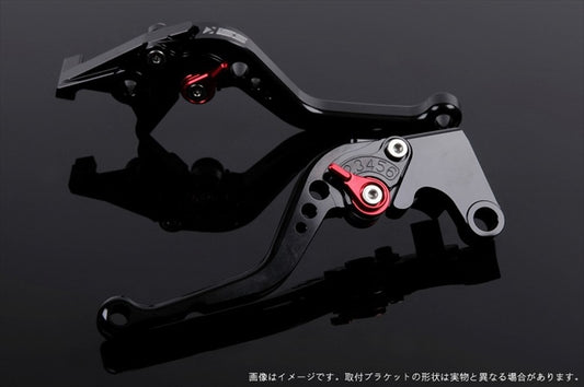 【エスエスケイ スピードラ】アジャストレバー スタンダード ショート  ブラック/レッド NINJA1000 17-18/Z900RS KA0406983-RD