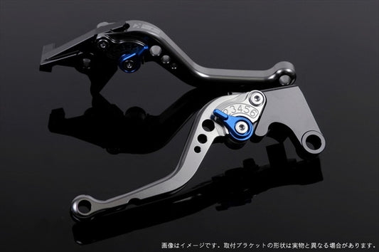 【エスエスケイ スピードラ】アジャストレバー スタンダード ショート  チタン/ブルー NINJA1000 17-18/Z900RS KA0406988-BE