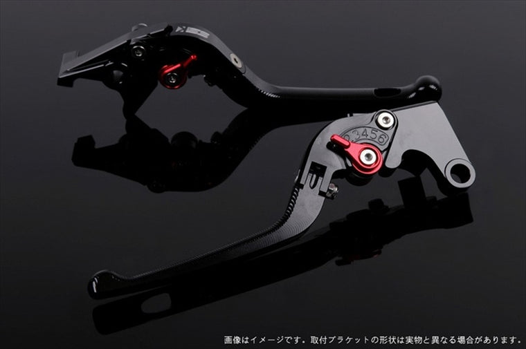 【エスエスケイ スピードラ】アジャストレバー 3D可倒式 ブラック/レッド NINJA ZX-10R 16-18 KA0406766-RD