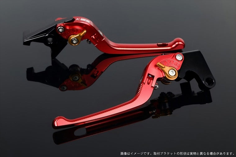 【エスエスケイ スピードラ】アジャストレバー 3D可倒式 レッド/ゴールド NINJA ZX-10R 16-18 KA0406770-GD