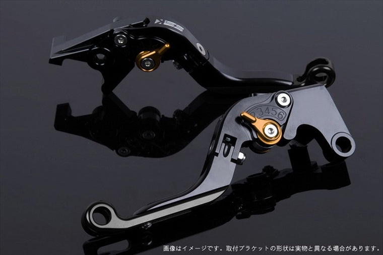【エスエスケイ スピードラ】アジャストレバー 可倒延長式 ブラック/ゴールド/ブラック CB650F RC83 CBR650F RC83 HO0406689-GDBK