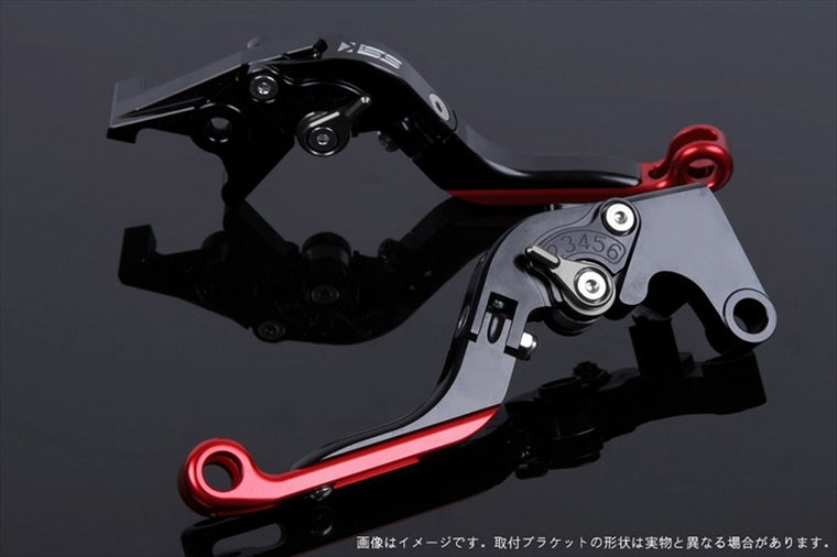 【エスエスケイ スピードラ】アジャストレバー 可倒延長式 ブラック/チタン/レッド CB650F RC83 CBR650F RC83 HO0406689-TMRD