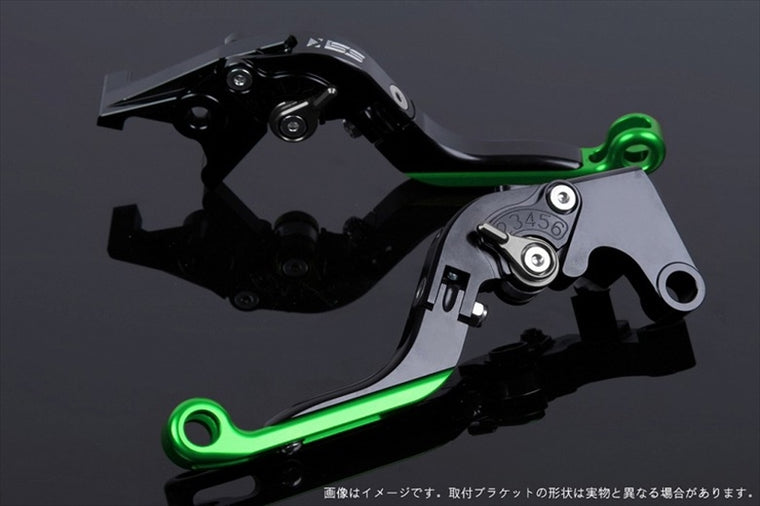 【エスエスケイ スピードラ】アジャストレバー 可倒延長式 ブラック/チタン/グリーン CB650F RC83 CBR650F RC83 HO0406689-TMGN