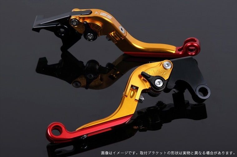 【エスエスケイ スピードラ】アジャストレバー 可倒延長式 ゴールド/ブラック/レッド CB650F RC83 CBR650F RC83 HO0406691-BKRD