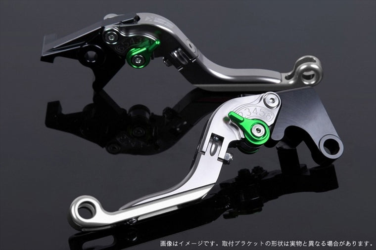 【エスエスケイ スピードラ】アジャストレバー 可倒延長式 チタン/グリーン/シルバー CB650F RC83 CBR650F RC83 HO0406694-GNSR