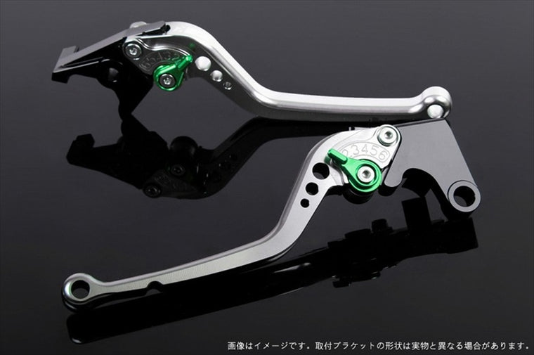 【エスエスケイ スピードラ】アジャストレバー スタンダード ロング シルバー/グリーン CB650/CBR RC83 NC750S/X RC88/RC90 HO0406655-GN