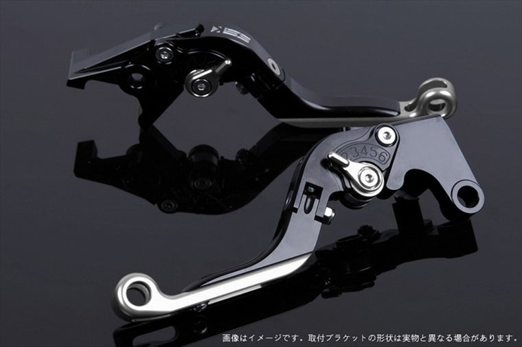 SPEEDRA(エスエスケイ スピードラ)｜アジャストレバー 可倒延長式 ブラック/シルバー/シルバー 125DUKE 200DUKE 250DUKE -16｜KT0406430-SRSR