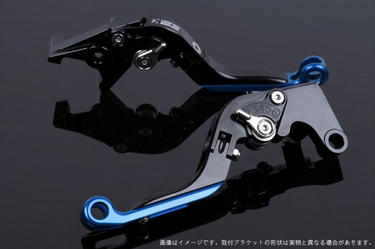 SPEEDRA(エスエスケイ スピードラ)｜アジャストレバー 可倒延長式 ブラック/シルバー/ブルー 125DUKE 200DUKE 250DUKE -16｜KT0406430-SRBE